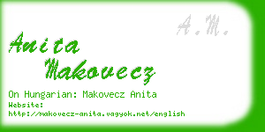 anita makovecz business card